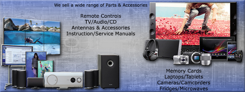 We sell a wide range of Parts & Accessories - Remote Controls, TV/Audio/CD Antennas & Accessories, Instruction/Service Manuals, Memory Cards and more!