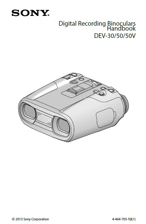 Sony Binoculars Instruction Manual DEV-30 / DEV-50 / DEV-50V