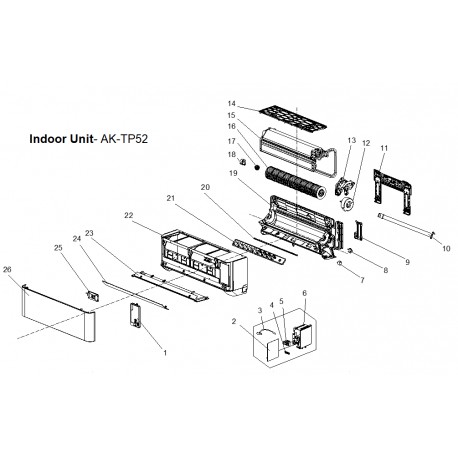 AKAI AK-TP52 Split System Exploded Diagram