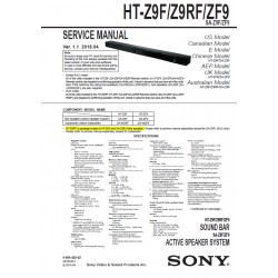 Sony HT-Z9F SA-Z9F Service Manual