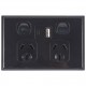 Wall Plate - 2 Outlet GPO Power Point with USB & USBC 18W