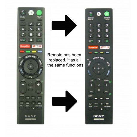 Sony TV Remote A8G X75F X78F X83F X85F X90F X80G series