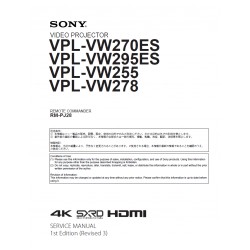 Sony Projector Service Manual VPL-VW270ES / VPL-VW295ES / VPL-VW255 / VPL-VW278