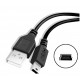 1m USB A to USB MINI Cable - BLACK USBMINI