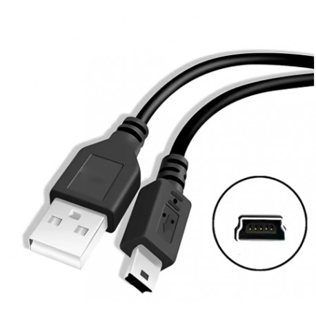 1m USB A to USB MINI Cable - BLACK USBMINI