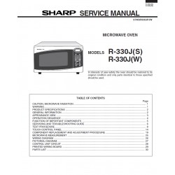 Sharp Microwave R-330J(S) R-330J(W) Service Manual