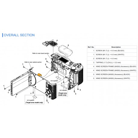 ZV-E10 / ZV-E10L Sony Camera Exploded Diagram