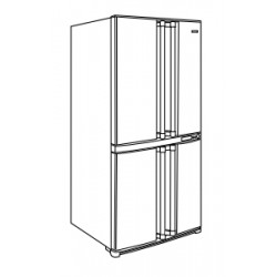 Sharp Refrigerator Exploded Diagram SJ-F602SP-SL / SJ-F602SP-BK / SJ-F653SP-SL / SJ-F653SP-BK