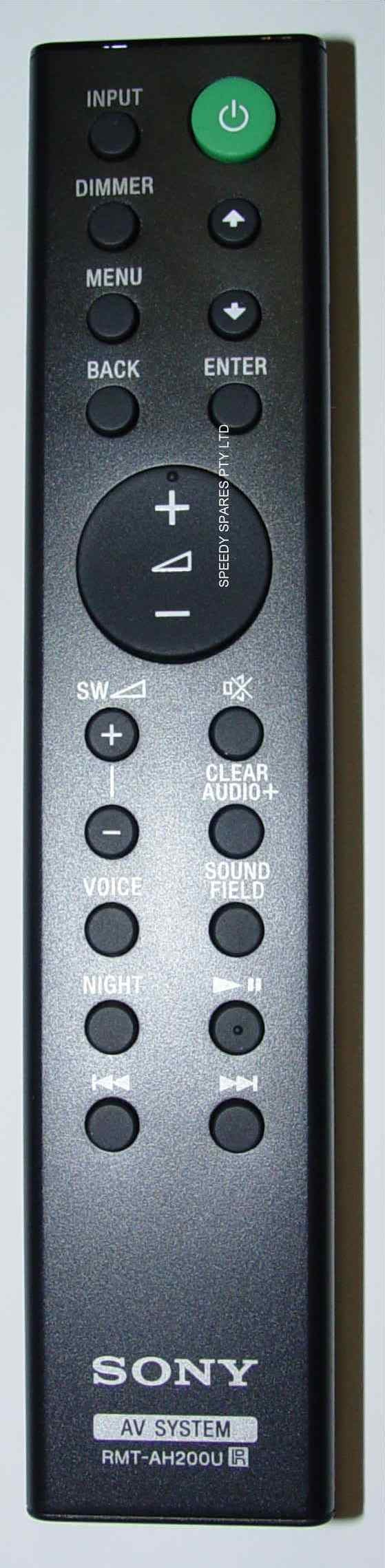 Sony Remote HTC-T390 HT-RT3 HT-RT40 HT-XT100 SA-CT390 SAW-CT390 SS-SRT4  sa-wrt40 RMT-AH102U RMT-AH200U S0149315511