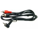 Audio Cord 2x RCA Plugs to 3.5mm (Right Angle)